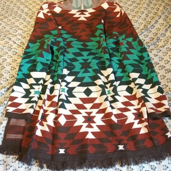EarthBound Aztec Print Cardigan S Loose - Picture 3 of 6